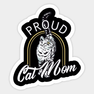 Proud Cat Mom Sticker